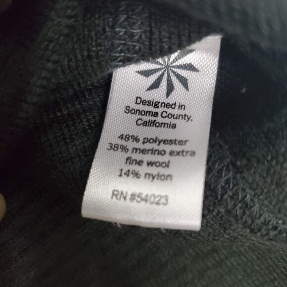 Athleta Women's XS Honeycomb Thermal Waffle Knit Sweater Dark Green/Black - Picture 8 of 8